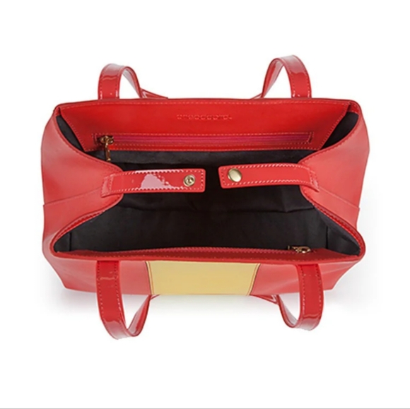 ONEODDBIRD The Lorikeet Saffiano Leather Handbag RED/YELLOW, BENEFITS AUTISM NWT - Picture 2 of 9